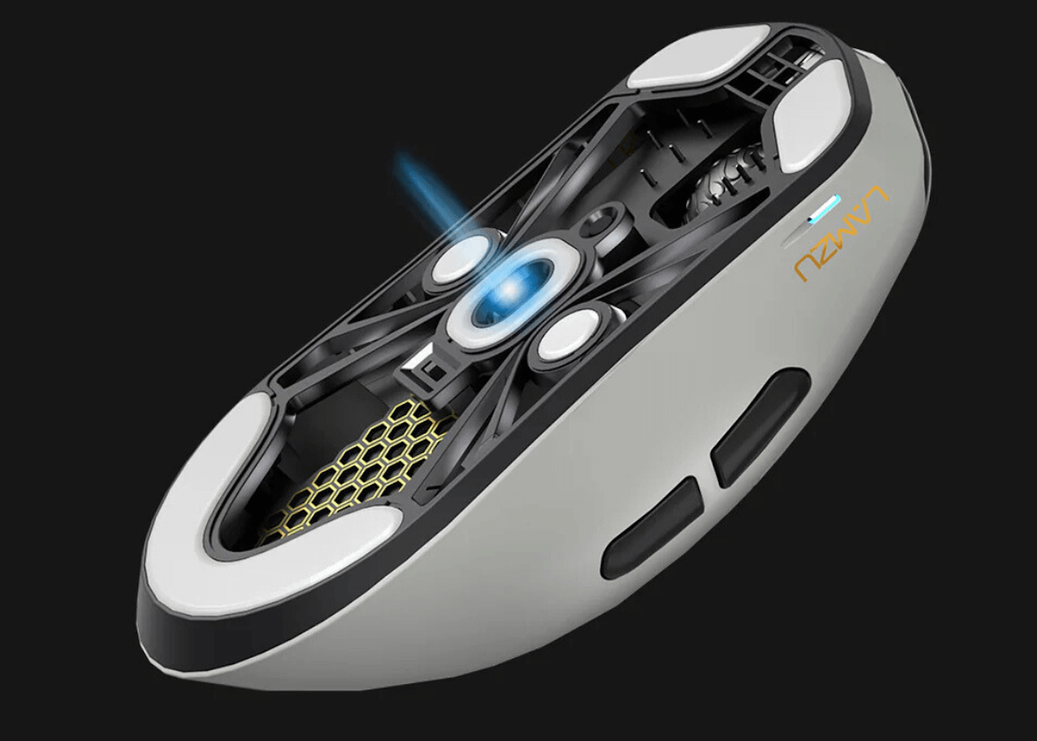 Lamzu MAYA X (dongle 8KHz included) Wireless Gaming Mouse - Lightweight 47g, Wireless 8KHz Champion, Chip MCU Nordic, Omron Optical Switch 80 lamzu maya x page mb6 1