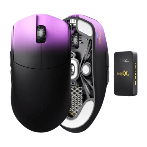 Lamzu MAYA X (dongle 8KHz included) Wireless Gaming Mouse - Lightweight 47g, Wireless 8KHz Champion, Chip MCU Nordic, Omron Optical Switch