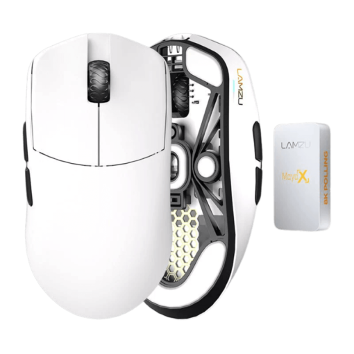 Lamzu MAYA X (dongle 8KHz included) Wireless Gaming Mouse - Lightweight 47g, Wireless 8KHz Champion, Chip MCU Nordic, Omron Optical Switch