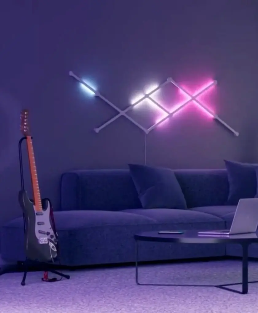 Nanoleaf Lines 60 Degrees Skins (9 packs) 16 lines pdp feature music video poster desktop
