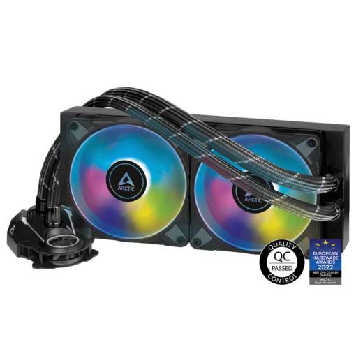 ARCTIC Liquid Freezer II 240 A-RGB AIO Liquid CPU Cooler - Black, 240mm Radiator, PWM-Controlled Pump, Fan Speed: 200-1800 RPM, AM5 - LGA1700 Compatible