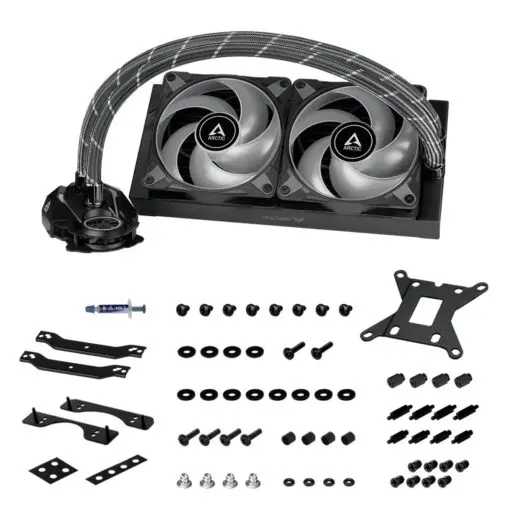 ARCTIC Liquid Freezer II 240 A-RGB AIO Liquid CPU Cooler - Black, 240mm Radiator, PWM-Controlled Pump, Fan Speed: 200-1800 RPM, AM5 - LGA1700 Compatible