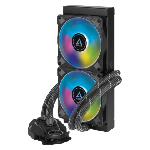 ARCTIC Liquid Freezer II 240 A-RGB AIO Liquid CPU Cooler - Black, 240mm Radiator, PWM-Controlled Pump, Fan Speed: 200-1800 RPM, AM5 - LGA1700 Compatible