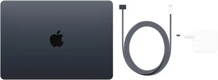 Apple MacBook Air M2 2024 8GPU Midnight (MC7X4) Laptop - Apple M2 Chip (8C CPU, 8C GPU 16C Neural Engine), 16GB RAM, 256GB SSD, 13.6" Liquid Retina (2560x1664), USB-C 30W 62