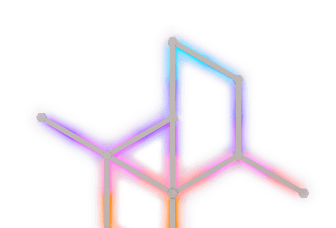 Nanoleaf Lines 60 Degrees Skins (9 packs) 14 nanoleaf lines pdp features 1