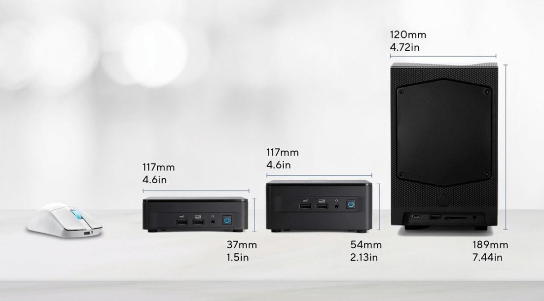 ASUS NUC 12 PRO Tall miniPC (RNUC12WSHI300001I) - Intel Core i3-1220P, Intel® UHD Graphics, Intel® Wi-Fi 6E AX211 (Gig+), Bluetooth 5.3, Thunderbolt 4 Type-C + DisplayPort 1.4 , HDMI 2.1, Adapter included 22 original 2