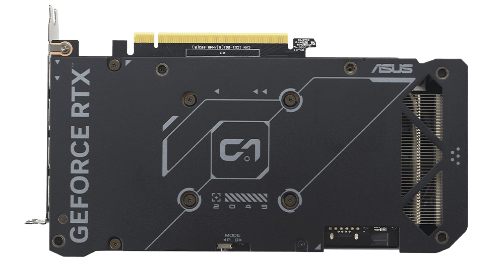 ASUS Dual GeForce RTX 4070 EVO OC Edition 12GB GDDR6X (DUAL-RTX4070-O12G-EVO) Graphics Card 45 protective backplate