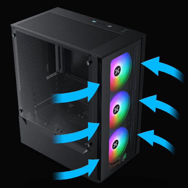 XIGMATEK MYX II 3F (EN45950) Tempered Case - M-ATX, 3x 120mm RGB Fans 24 MYX AIR II 3F page 4