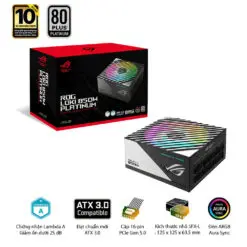 ASUS ROG Loki SFX-L 850W Platinum PSU - 850W, 80 plus Platinum, PCI Gen 5.0, Full Modular