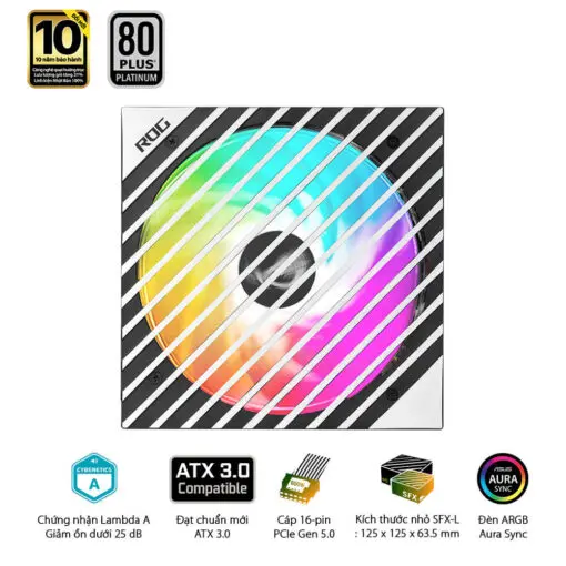 ASUS ROG Loki SFX-L 850W Platinum PSU - 850W, 80 plus Platinum, PCI Gen 5.0, Full Modular