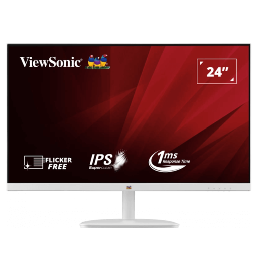 ViewSonic VA2432-H-W Monitor - White, 24 inch, FHD, IPS, 100Hz, Frameless Design