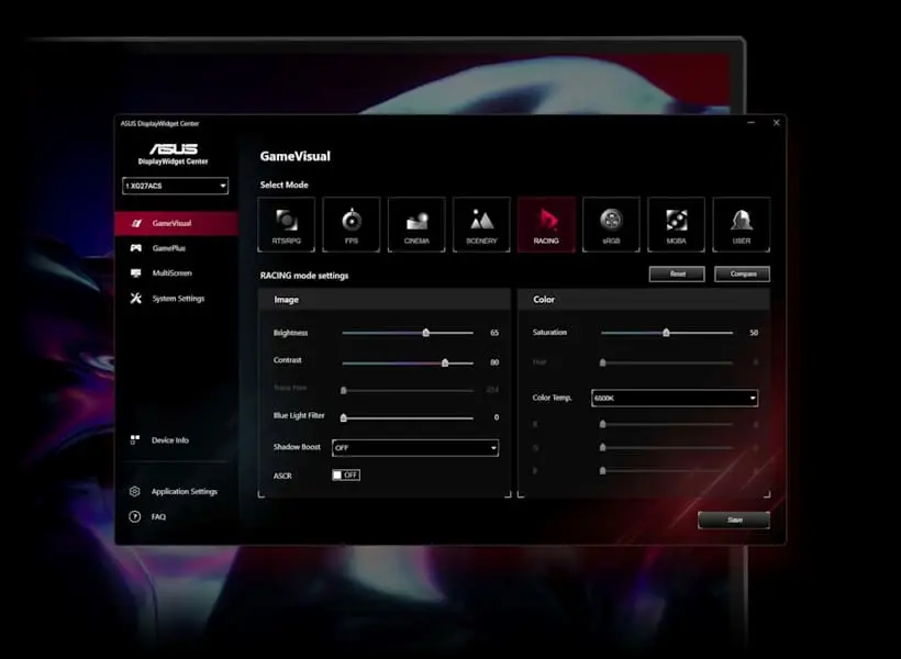 ASUS ROG Strix XG27WCS Gaming Monitor - 27 inch, 2K QHD(2560x1440) Curved, Fast VA 180Hz, 1ms (GTG), USB Type-C 46 XG27ACS page 14