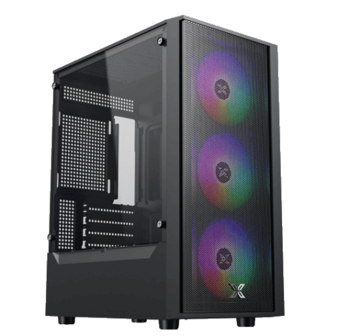 XIGMATEK MYX AIR II 3F (EN45967) Tempered Case - M-ATX, 3x 120mm RGB Fans