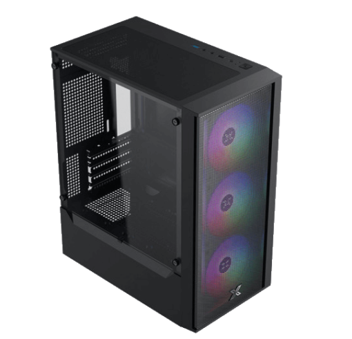 XIGMATEK MYX AIR II 3F (EN45967) Tempered Case - M-ATX, 3x 120mm RGB Fans