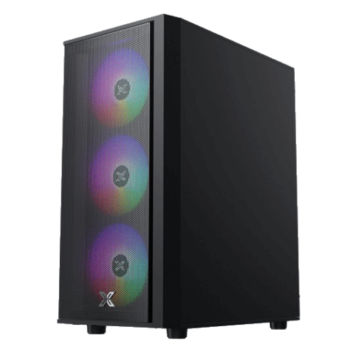 XIGMATEK MYX AIR II 3F (EN45967) Tempered Case - M-ATX, 3x 120mm RGB Fans