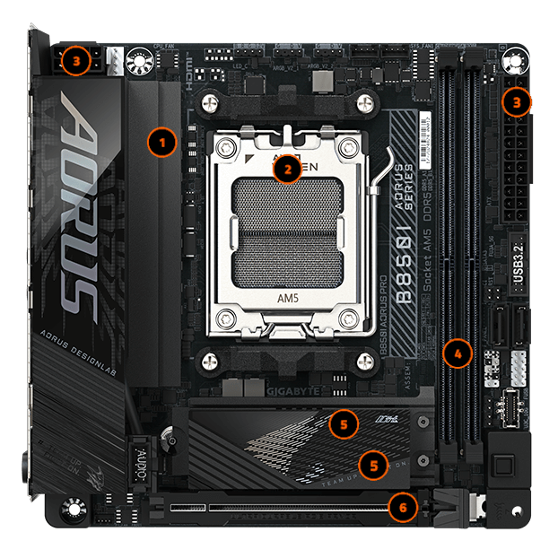 GIGABYTE B850I AORUS PRO - iTX Mainboard 22 hieusuat