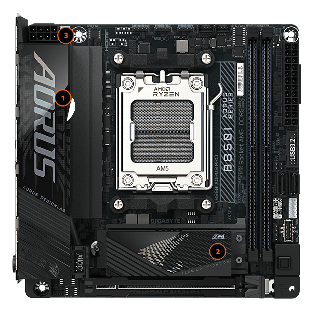 GIGABYTE B850I AORUS PRO - iTX Mainboard 23 thermal