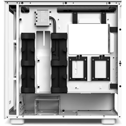 NZXT H7 Elite RGB Matte White (2024) Premium ATX Mid-Tower Case - All White, 3x F140 RGB Core Fan + 1x F140Q Fan + RGB Controller