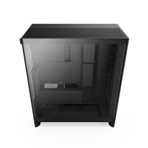 NZXT H7 Flow Matte Black (2024) Mid-Tower ATX Airflow Case - All Black, 3x F120Q Airflow Fan