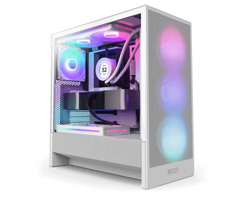 NZXT H5 Flow RGB Matte White (2024) Compact Mid-Tower ATX Airflow Case - All White, 1x F360 RGB Core Fan, 1x F120Q Fan 17 1722895854 h5 flow rgb h5 flow rgb primary lg