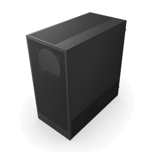 NZXT H5 Flow Matte Black (2024) Compact Mid-Tower ATX Airflow Case - All Black, 2x F120Q Fan