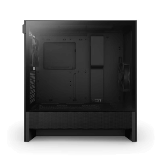 NZXT H5 Flow Matte Black (2024) Compact Mid-Tower ATX Airflow Case - All Black, 2x F120Q Fan