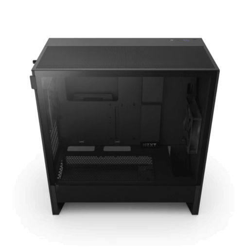 NZXT H5 Flow Matte Black (2024) Compact Mid-Tower ATX Airflow Case - All Black, 2x F120Q Fan