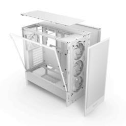 NZXT H5 Flow RGB Matte White (2024) Compact Mid-Tower ATX Airflow Case - All White, 1x F360 RGB Core Fan, 1x F120Q Fan 11 1723066847 h5 flow rgb open white