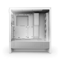 NZXT H5 Flow RGB Matte White (2024) Compact Mid-Tower ATX Airflow Case - All White, 1x F360 RGB Core Fan, 1x F120Q Fan 12 1723066858 h5 flow rgb side empty white