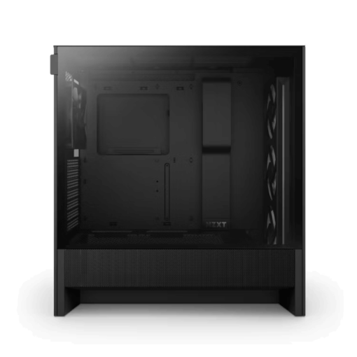 NZXT H5 Flow RGB Matte Black (2024) Compact Mid-Tower ATX Airflow Case - All Black, 1x F360 RGB Core Fan, 1x F120Q Fan