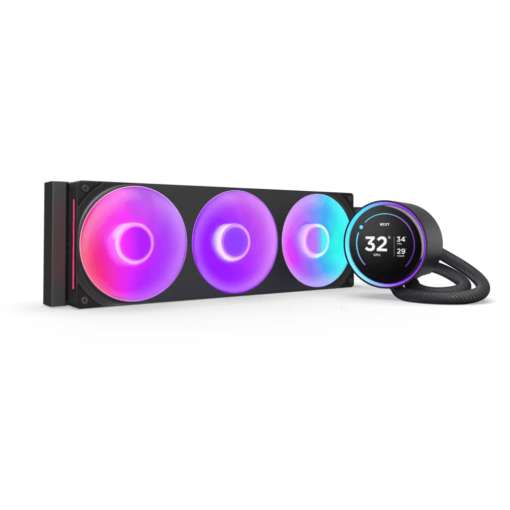 NZXT Kraken Elite 360 RGB V2 Black AIO Liquid CPU Cooler - 2.72 inch IPS LCD & RGB, 360mm radiator, F360 RGB Core Fan