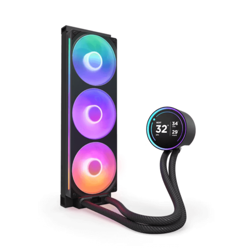 NZXT Kraken Elite 360 RGB V2 Black AIO Liquid CPU Cooler - 2.72 inch IPS LCD & RGB, 360mm radiator, F360 RGB Core Fan