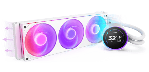 NZXT Kraken Elite 360 RGB V2 White AIO Liquid CPU Cooler - 2.72 inch IPS LCD & RGB, 360mm radiator, F360 RGB Core Fan 15 1725932654 kraken elite 360 rgb powered by turbine primary lg