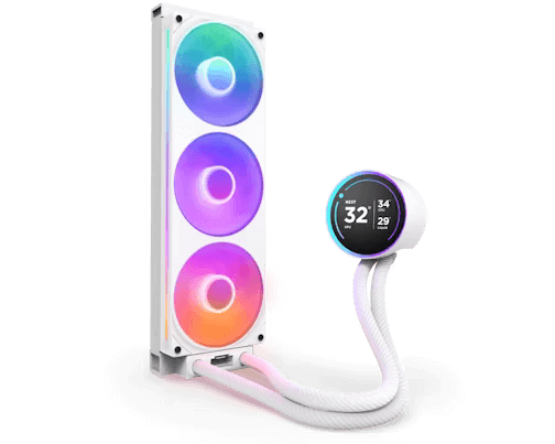 NZXT Kraken Elite 360 RGB V2 White AIO Liquid CPU Cooler - 2.72 inch IPS LCD & RGB, 360mm radiator, F360 RGB Core Fan 14 1725932696 kraken elite 360 rgb kraken elite 360 rgb primary lg