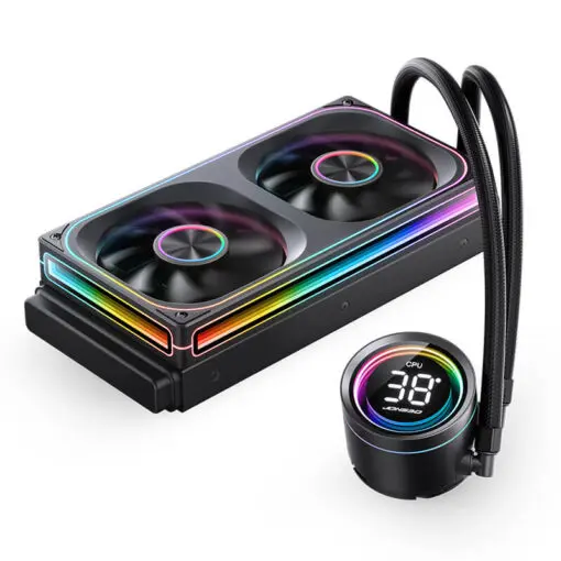 JONSBO TH-240 Black AIO Liquid Cooling - 240mm radiator, Single Frame Unit 2x120mm 3Pin ARGB Fans
