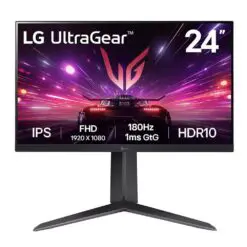 LG Ultragear 24GS65F-B Gaming Monitor - 24 inch FHD (1920x1080), 180Hz, IPS 1ms (GtG), HDR10, sRGB 99%, IPS 16:9