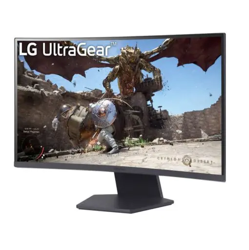 LG Ultragear 27GS60QC-B Curved (1000R) Gaming Monitor - 27 inch QHD (2560x1440), 180Hz, IPS 1ms (GtG), HDR10, sRGB 99% (Typ.), AMD FreeSync™