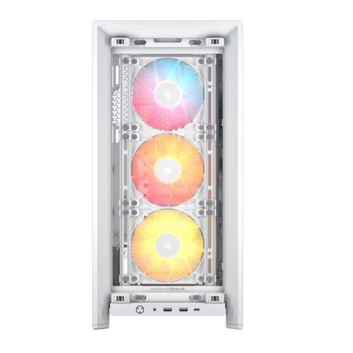 CORSAIR FRAME 4000D RS ARGB White Modular Mid Tower PC Case - Tempered Glass, 3x RS120 ARGB fans