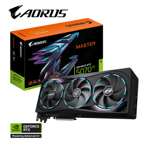 GIGABYTE AORUS GeForce RTX 5070Ti MASTER 16G (GV-N507TAORUS M-16GD) Graphics Card