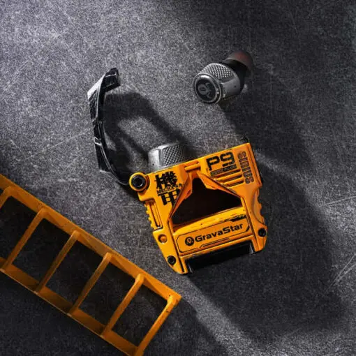 GravaStar Sirius Plus War Damaged Yellow ANC Bluetooth Earbuds - BT 5.3, RGB, ENC Noise Reduction, 28h