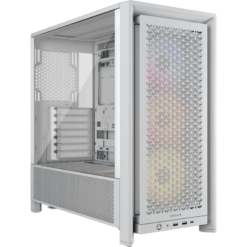 CORSAIR FRAME 4000D RS ARGB White Modular Mid Tower PC Case - Tempered Glass, 3x RS120 ARGB fans