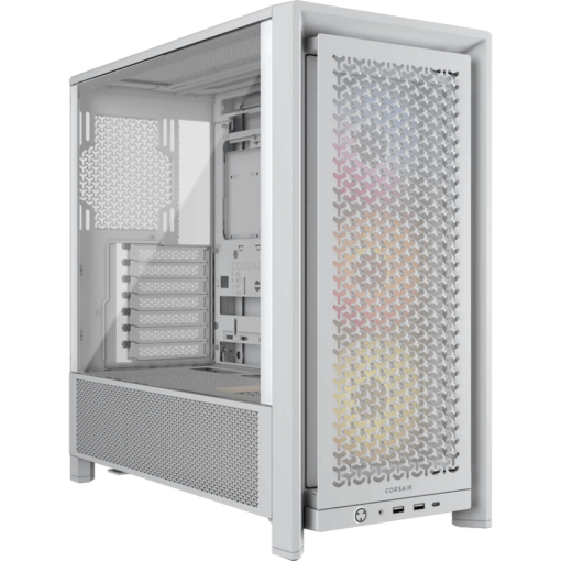 CORSAIR FRAME 4000D RS ARGB White Modular Mid Tower PC Case - Tempered Glass, 3x RS120 ARGB fans