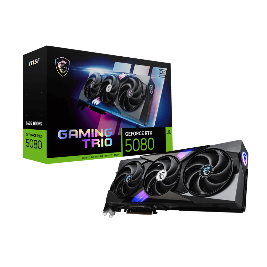 MSI GeForce RTX 5080 16G GAMING TRIO OC Graphics Card 16 GeForce RTX™ 5080 16G GAMING TRIO OC pic 1