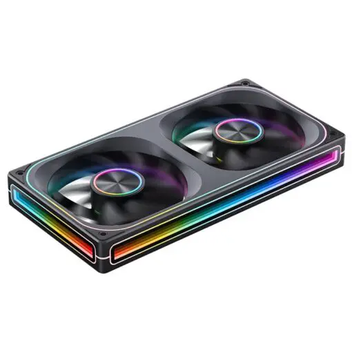 JONSBO ZA-240BR (Reverse) Fan Case - 2in1, 2x120mm 3Pin ARGB Fans, PWM, Reverse Blade Silen, 4-Sides Infinity Mirror