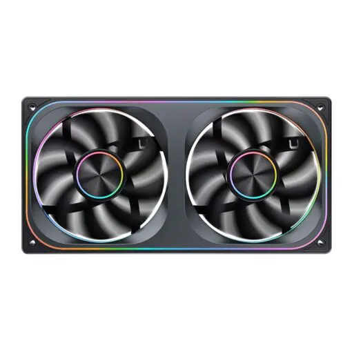 JONSBO ZA-240BR (Reverse) Fan Case - 2in1, 2x120mm 3Pin ARGB Fans, PWM, Reverse Blade Silen, 4-Sides Infinity Mirror