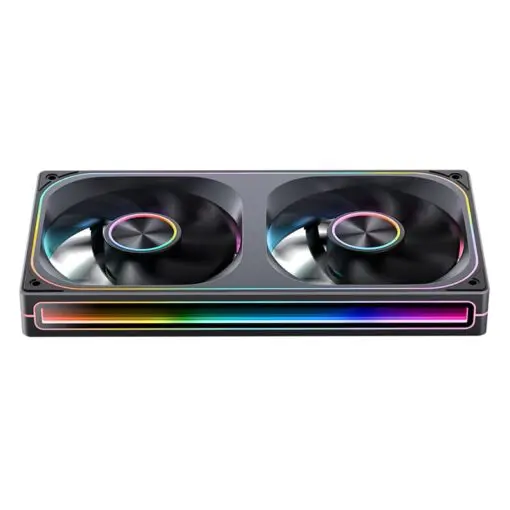 JONSBO ZA-240BR (Reverse) Fan Case - 2in1, 2x120mm 3Pin ARGB Fans, PWM, Reverse Blade Silen, 4-Sides Infinity Mirror