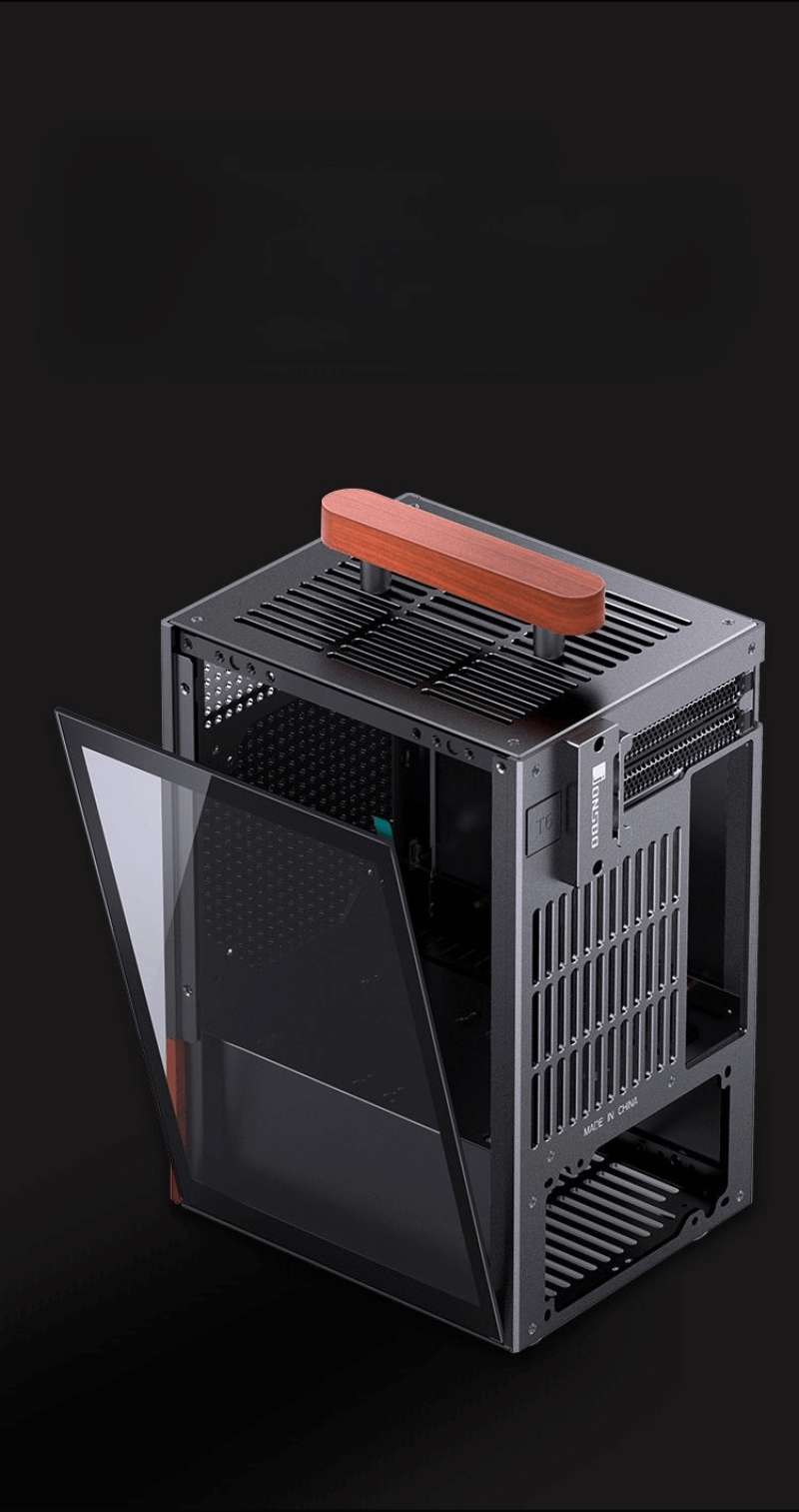 Jonsbo T6 Black iTX Case - Aluminum, Multifunctional Handle, Walnut Panel 47 Jonsbo T6 page mb 9