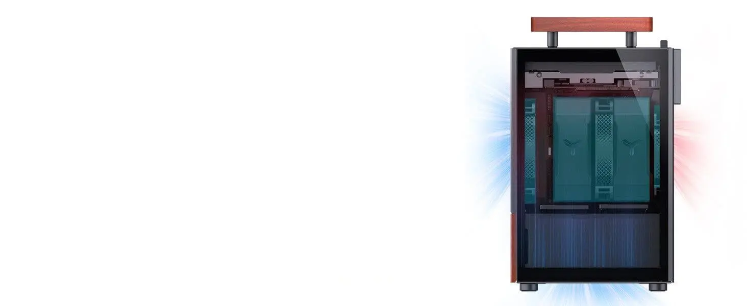 Jonsbo T6 Black iTX Case - Aluminum, Multifunctional Handle, Walnut Panel 29 Jonsbo T6 page pc 6