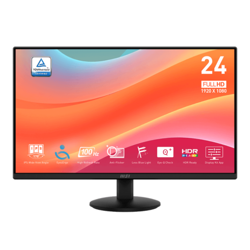 MSI PRO MP242L Monitor - 24 inch, Full HD (1920x1080), 100Hz, Displayport, HDMI