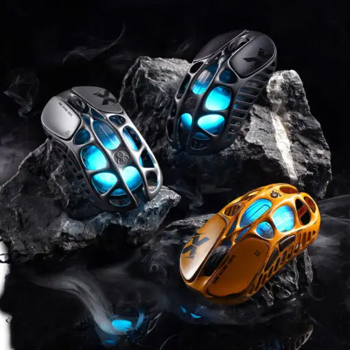 GravaStar Mercury X Wireless Gaming Mouse - 49g, 1000Hz polling rate, Tri-Mode, RGB Lighting